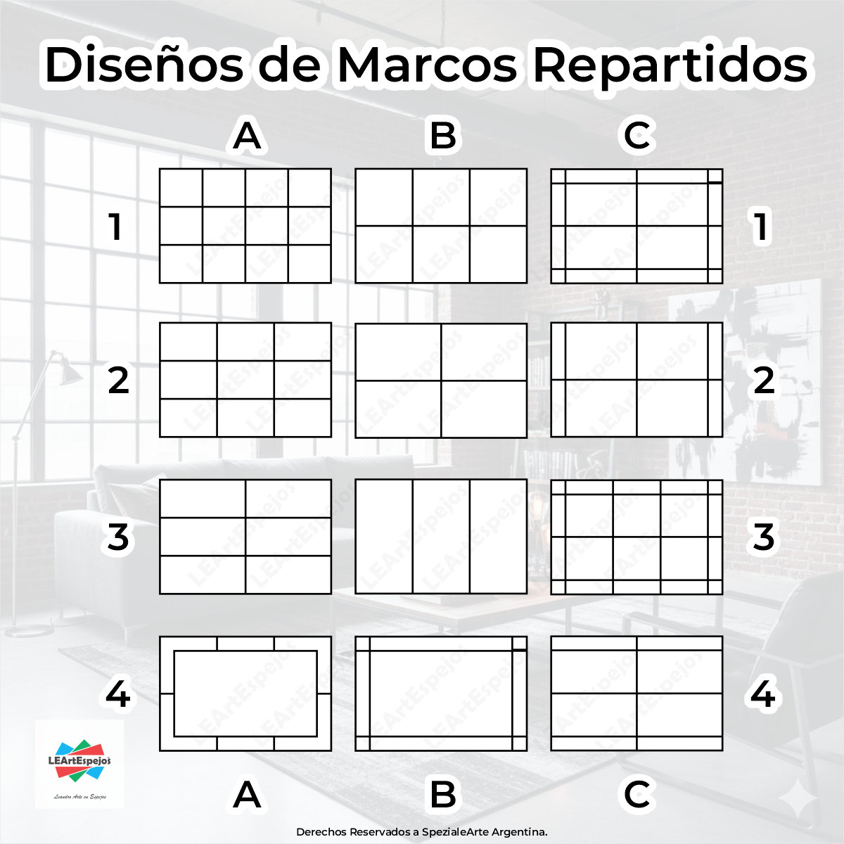 Espejo Vertical Marco Hierro Repartido - Ancho x Alto desde 60 x 150 cm. hasta 120 x 180 cm. - Linea intermedia - Fabricacion a Medida <p style="color: #737373; font-size: 13px; font-family: sans-serif; margin-bottom: 5px;">Nuevo  |  +6 vendidos</p>