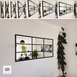 Espejo Hierro Repartido LEArtEspejos 0003 Espejo Horizontal Marco Hierro Repartido - Ancho x Alto desde 140 x 60 cm. hasta 180 x 120 cm. - Linea intermedia - Fabricacion a Medida <p style="color: #737373; font-size: 13px; font-family: sans-serif; margin-bottom: 5px;">Nuevo | +5 vendidos</p>