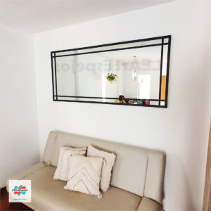 Espejo Hierro Repartido LEArtEspejos 0007 Espejo Horizontal Marco Hierro Repartido - Ancho x Alto desde 140 x 60 cm. hasta 180 x 120 cm. - Linea intermedia - Fabricacion a Medida <p style="color: #737373; font-size: 13px; font-family: sans-serif; margin-bottom: 5px;">Nuevo | +5 vendidos</p>