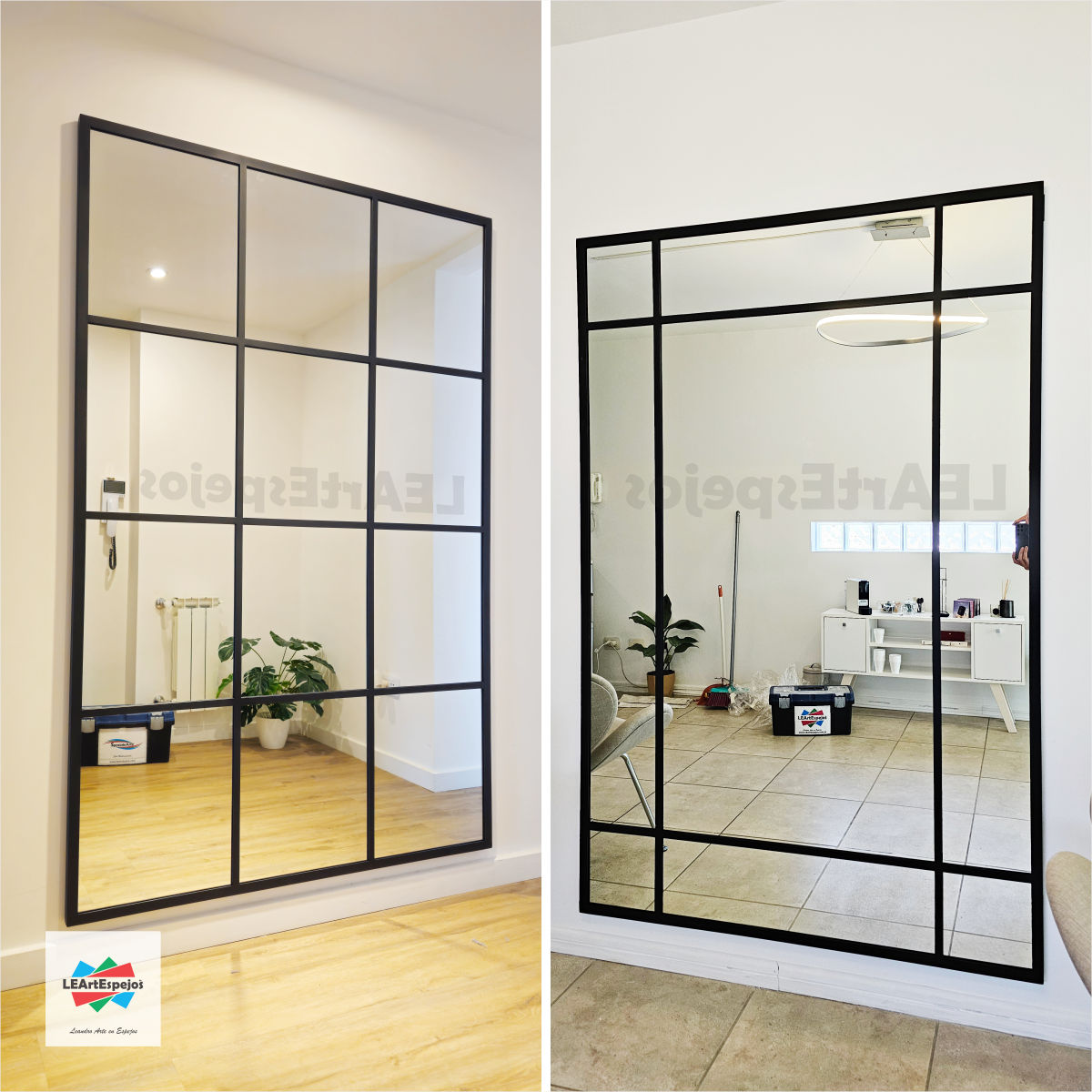 Espejo Vertical Marco Hierro Repartido - Ancho x Alto desde 60 x 150 cm. hasta 120 x 180 cm. - Linea intermedia - Fabricacion a Medida <p style="color: #737373; font-size: 13px; font-family: sans-serif; margin-bottom: 5px;">Nuevo  |  +6 vendidos</p>