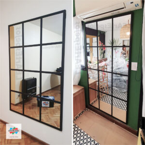 Espejo Vertical Marco Hierro Repartido - Ancho x Alto desde 60 x 150 cm. hasta 120 x 180 cm. - Linea intermedia - Fabricacion a Medida <p style="color: #737373; font-size: 13px; font-family: sans-serif; margin-bottom: 5px;">Nuevo  |  +6 vendidos</p>