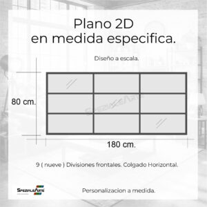 Diseño a Escala - Marcos Hierro Repartido grid window - 0001 Espejo Horizontal Marco Hierro Repartido - Ancho x Alto desde 140 x 60 cm. hasta 180 x 120 cm. - Linea intermedia - Fabricacion a Medida <p style="color: #737373; font-size: 13px; font-family: sans-serif; margin-bottom: 5px;">Nuevo | +5 vendidos</p>