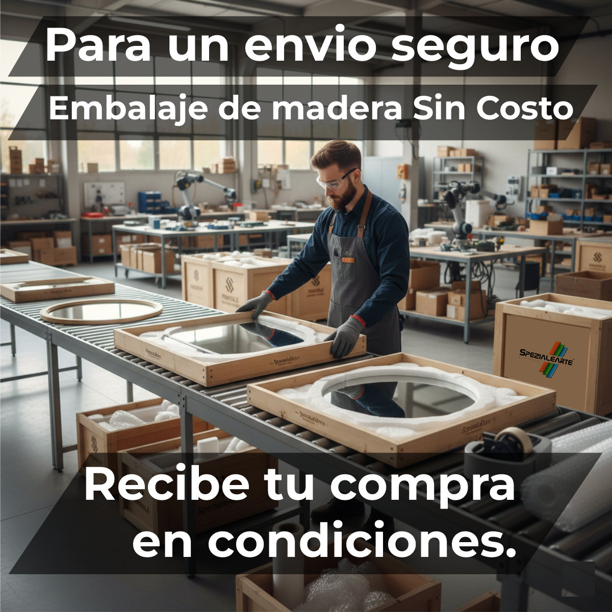 Espejo Redondo 75 cm. Marco PVC Colgar
