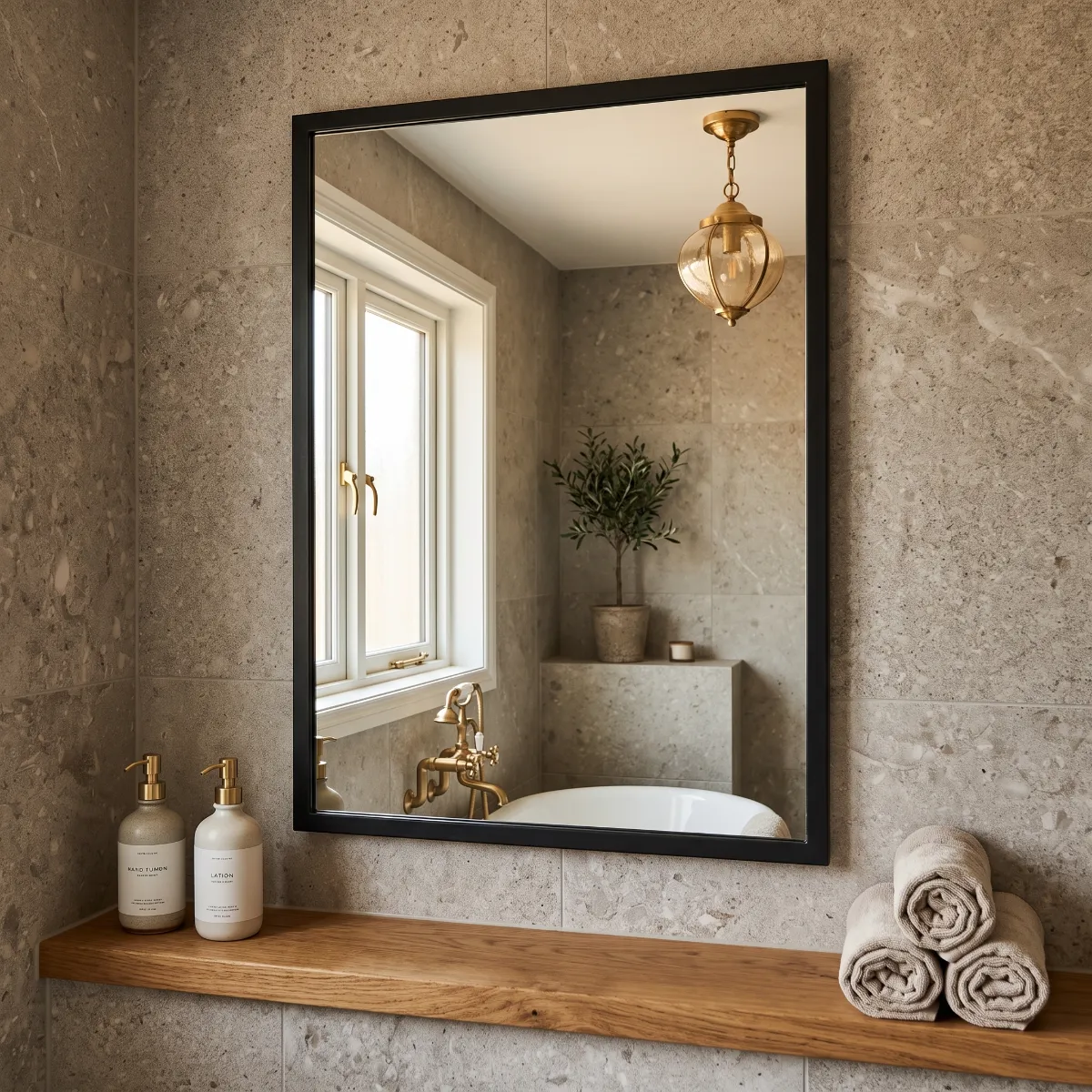 Espejo 50 x 80 cm Marco Hierro Colgar baño antebaño