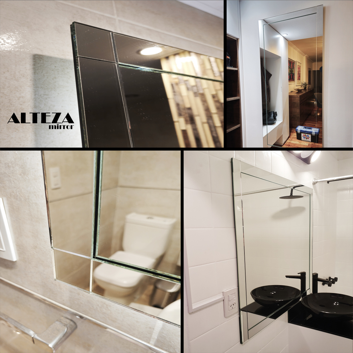 Espejo ALTEZA 250 x 100 cm. Colgar o Pegar Marco Cristal